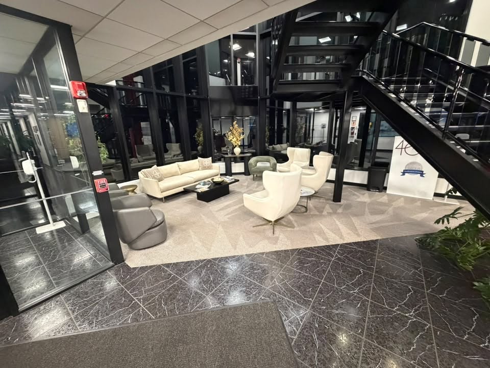Freshly cleaned Republic Airport lobby carpet by Tactical Carpet Cleaning